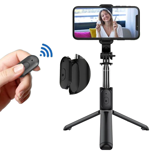 Palo Selfie Trípode con Luz LED y Control Bluetooth - Libre Mujer