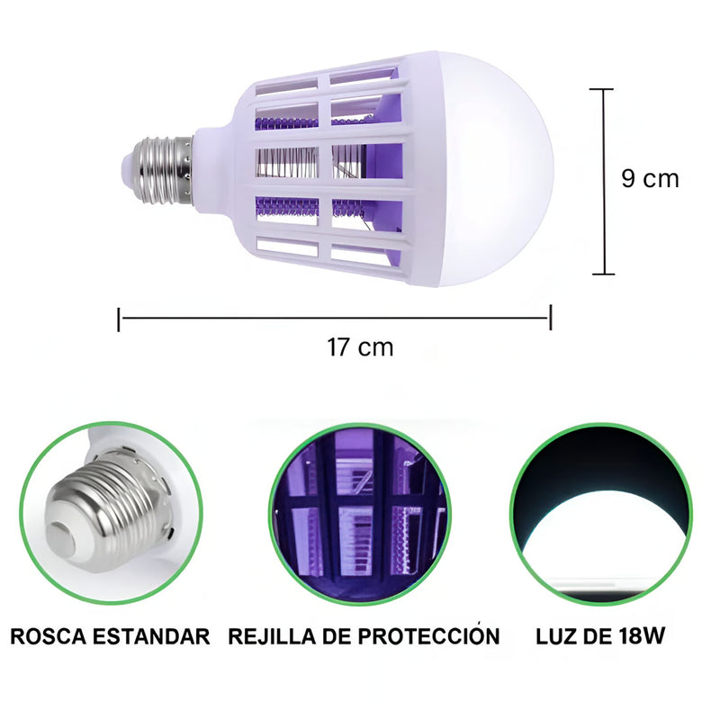 Bombillo LED Mata Mosquitos, Zancudos y Moscas – Protección Total